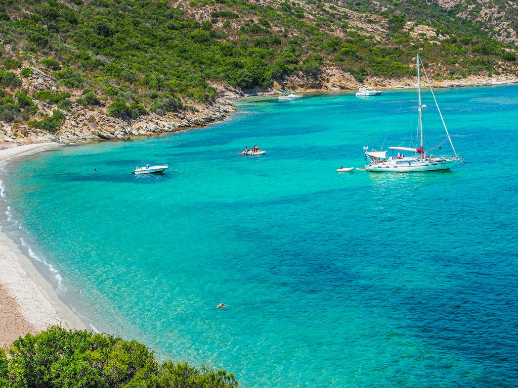 Sardinien Strand - Boote