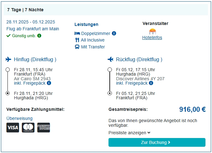 Ägypten - Hotel Grand Resort, Angebot